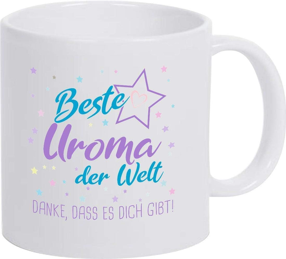 ShirtInStyle, Tassenset Beste Uroma, Bester Uropa der Welt, Danke das es Dich gibt! Farbe weiss Tass