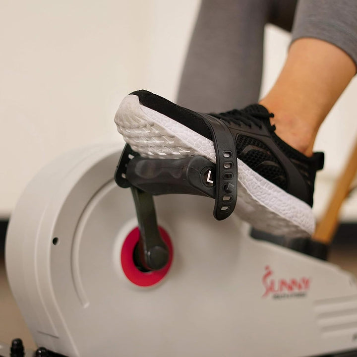 Sunny Health & Fitness Smart-Heimtrainer, Untertisch-Mini-Pedaltrainer mit Doppelfunktion für Senior