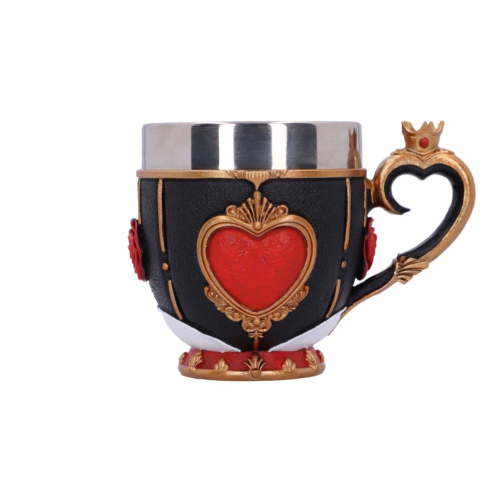 Nemesis Now Pinkys Up Queen of Hearts Becher, 11 cm, Kunstharz, Schwarz