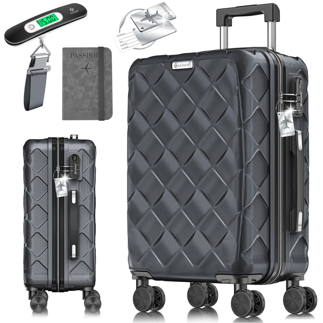KESSER® Reisekoffer 84L Koffer ABS Hartschalenkoffer mit Zahlenschloss, Kofferwaage &amp; Reisebrieftasc
