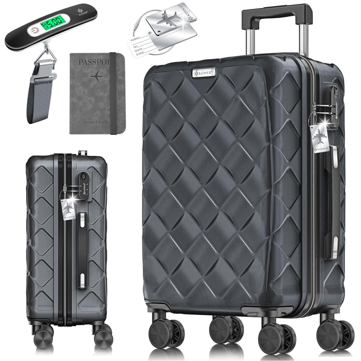 KESSER® Reisekoffer 84L Koffer ABS Hartschalenkoffer mit Zahlenschloss, Kofferwaage &amp; Reisebrieftasc