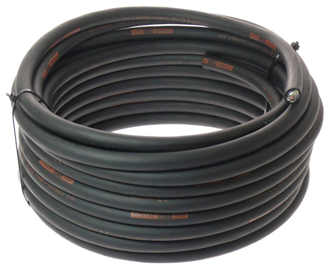 TITANEX Kabel H07RN-F 5x4,0 mm² (5G4) Baustellenkabel, Industriekabel geeignet für den Aussenbereich