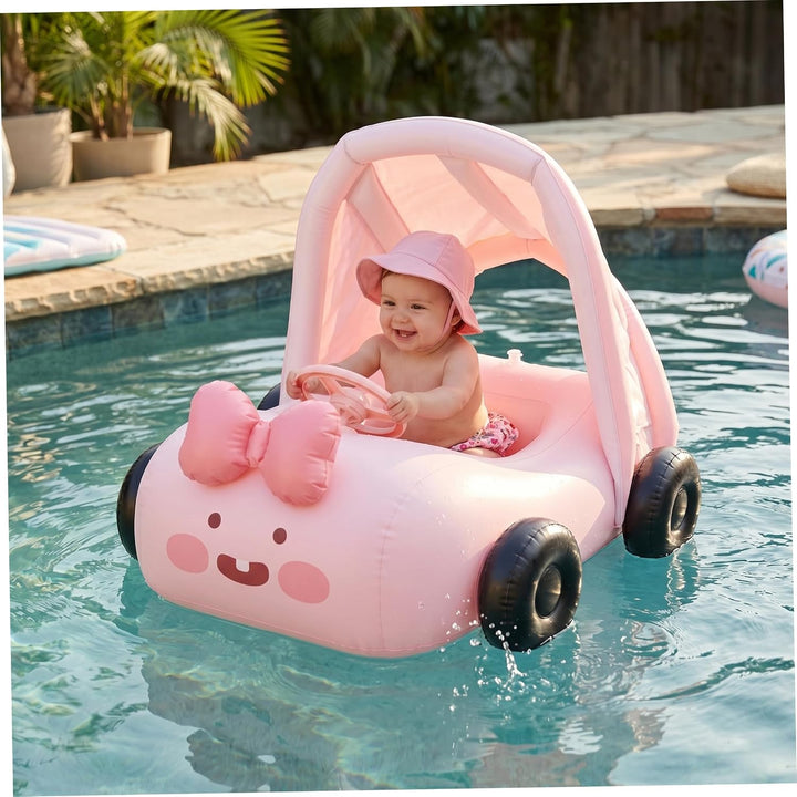 Baby-Schwimmbecken – Autoförmiges Kleinkind-Schwimmbecken mit Lenkrad, passend für Kinder von 6 Mona