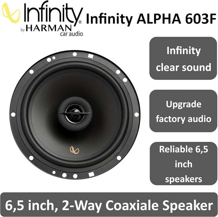Infinity Alpha 603F 3-Wege Koaxial Lautsprecher Auto 16,5cm, 6,5 Zoll, von Harman Kardon Car HiFi mi