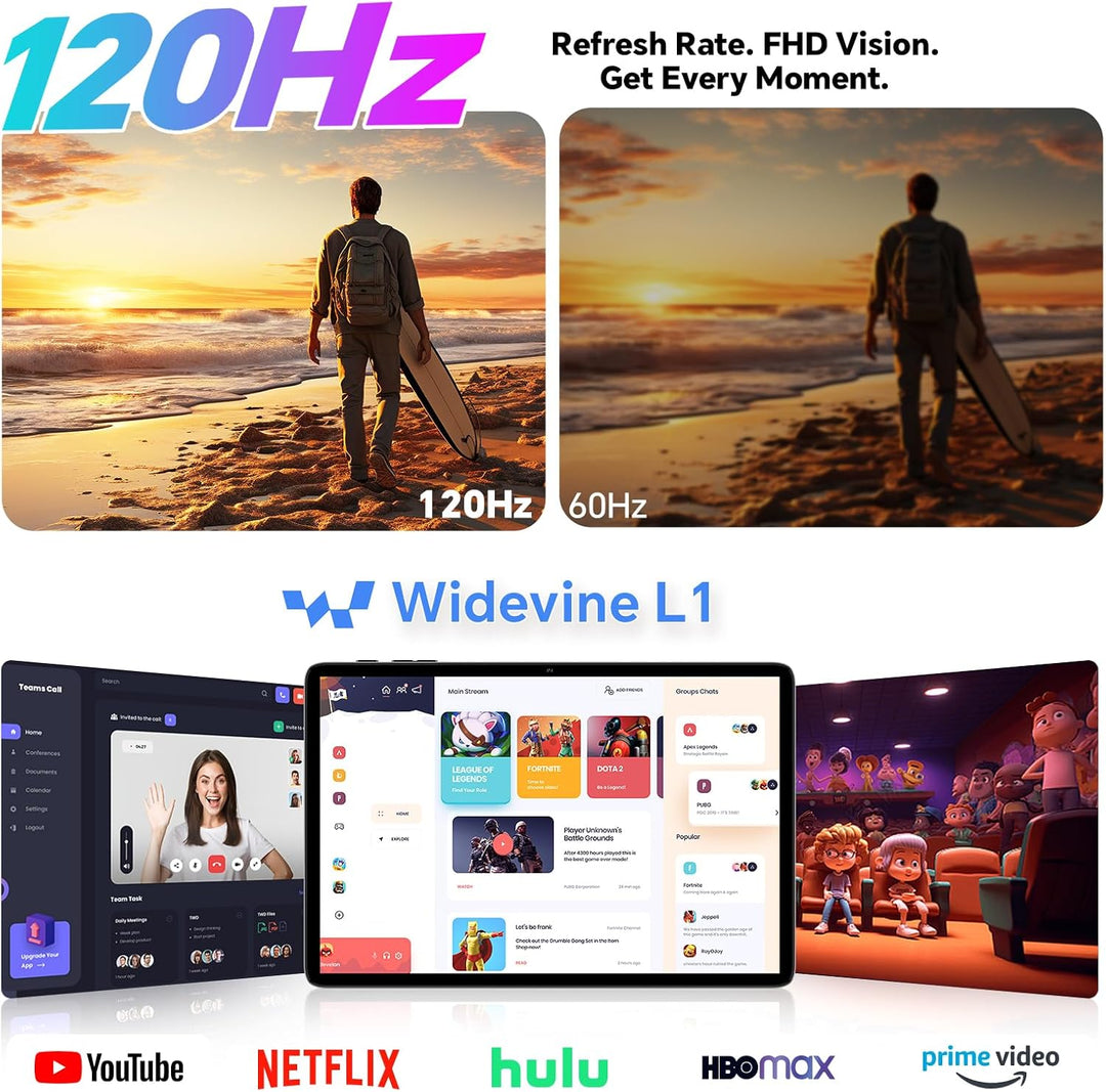 TECLAST Tablet 10 Zoll 120Hz Display, Android 16 Tablets, 16GB+128GB, P30T | 4TB erweiterbar, Octa-C