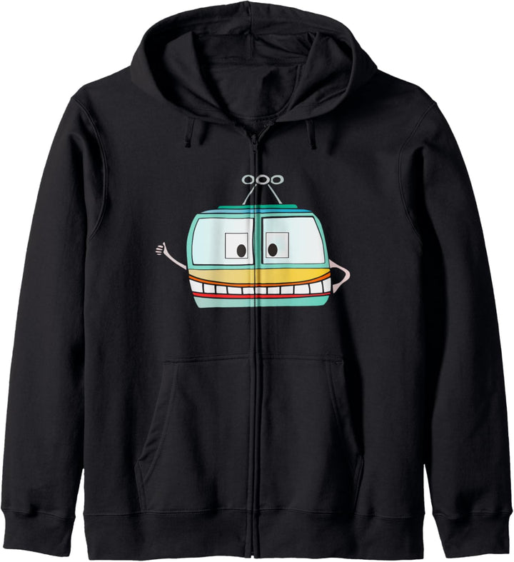 Bergbahn Seilbahn Gondel Kapuzenjacke