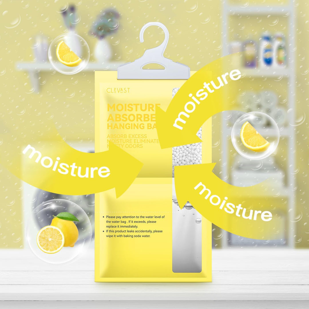 CLEVAST Feuchtigkeitsabsorber 10er Pack (Gelb), Gelb