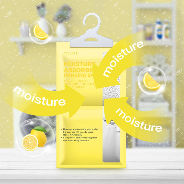 CLEVAST Feuchtigkeitsabsorber 10er Pack (Gelb), Gelb