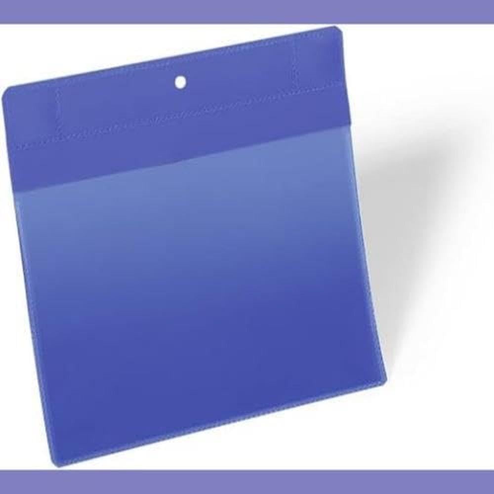 Durable Kennzeichnungstasche plus (A5 quer) Packung à  10 Stück, blau, 174607 A5 Querformat, A5 Quer
