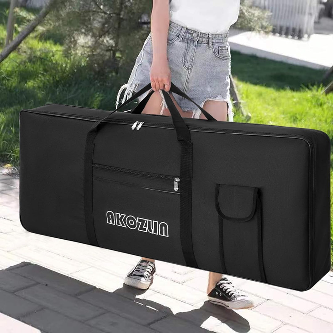 AKOZLIN Tragbare, gepolsterte Keyboard-Tasche mit 61 Tasten, Masse: 101,6 x 15,2 x 40,6 cm, Gigbag f