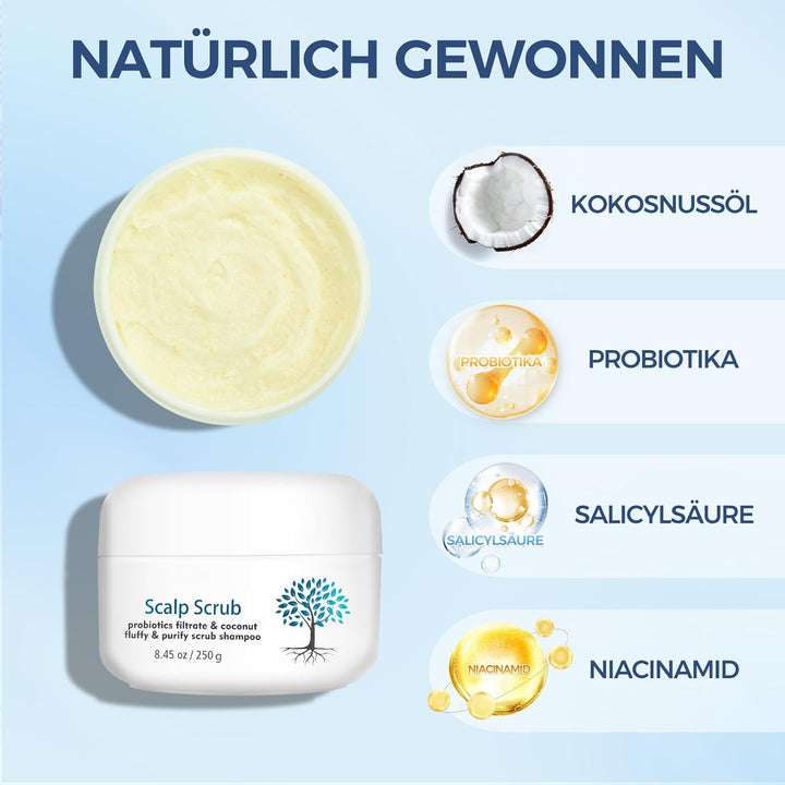 Kopfhaut Peeling, Haarpflege, Shampoo Weiss, Weiss