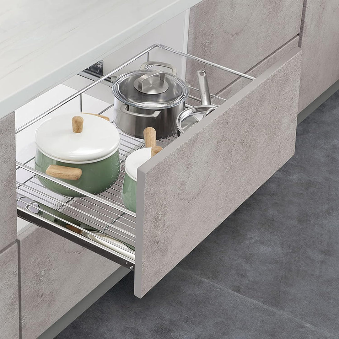 UISEBRT 2X Küchenschublade Teleskopschublade 60cm - Küchenschrank Schrankauszug Schlafzimmerschränke