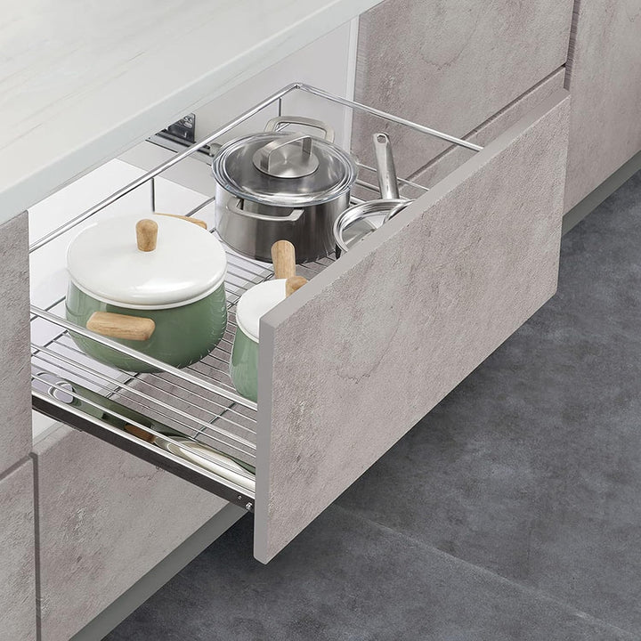 UISEBRT 2X Küchenschublade Teleskopschublade 60cm - Küchenschrank Schrankauszug Schlafzimmerschränke