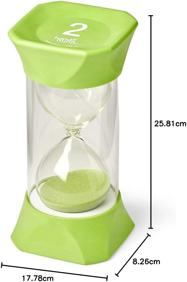 Learning Resources Jumbo-Sanduhr, 2-Minuten-Sanduhr mit gummierten weichen Endkappen, für ruhige Pau