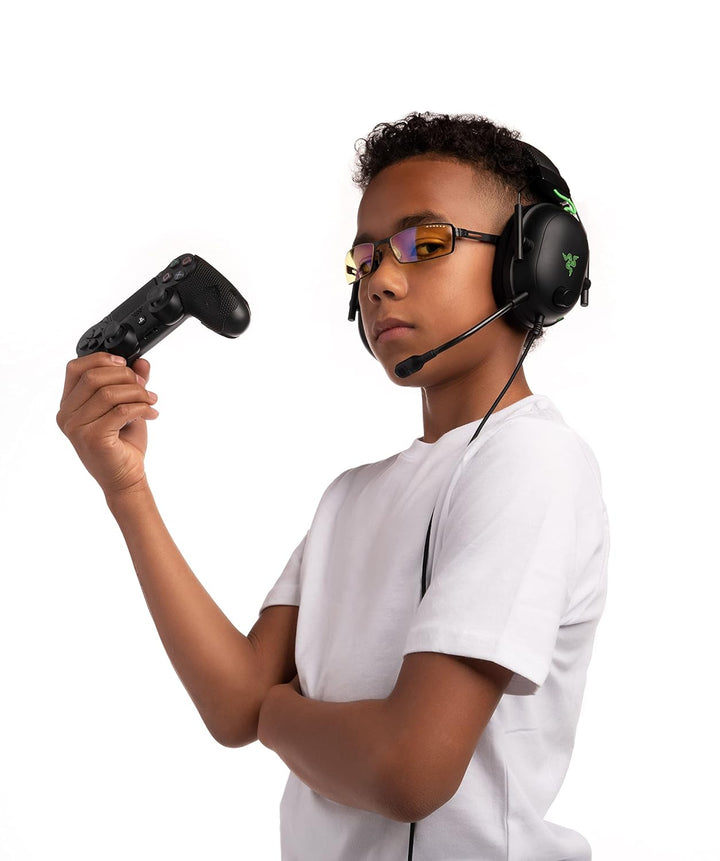 Gunnar Gaming- und Computerbrille - Kids - Razer MOBA (Age 12+), Onyx Rahmen, Amber Linsen, Premium