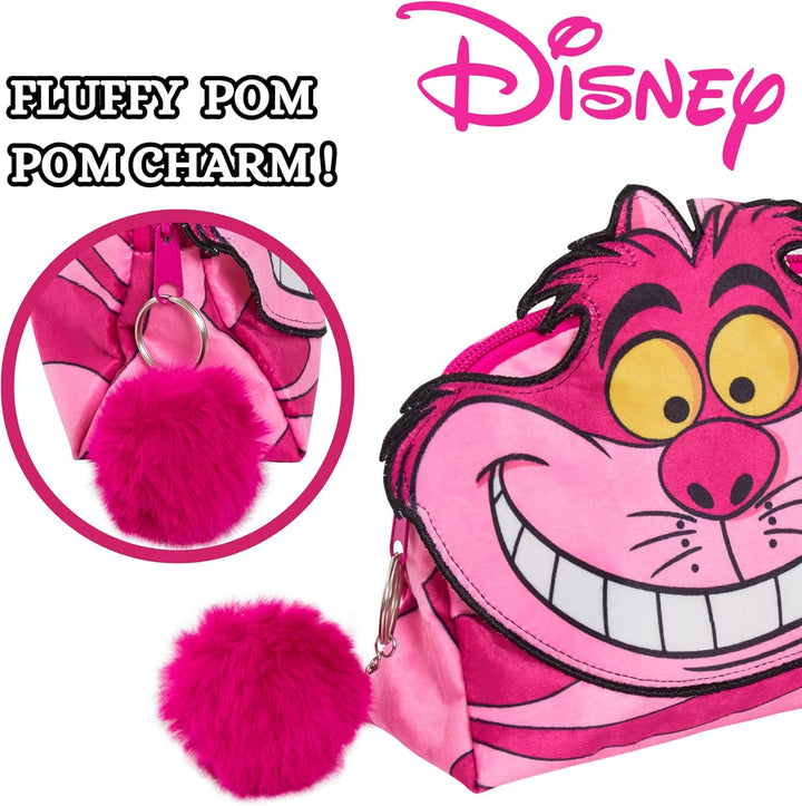 Grinsekatzen-Make-up-Tasche für Damen, Disney Kosmetiktasche, Kosmetiktasche, Federmäppchen, rose, E