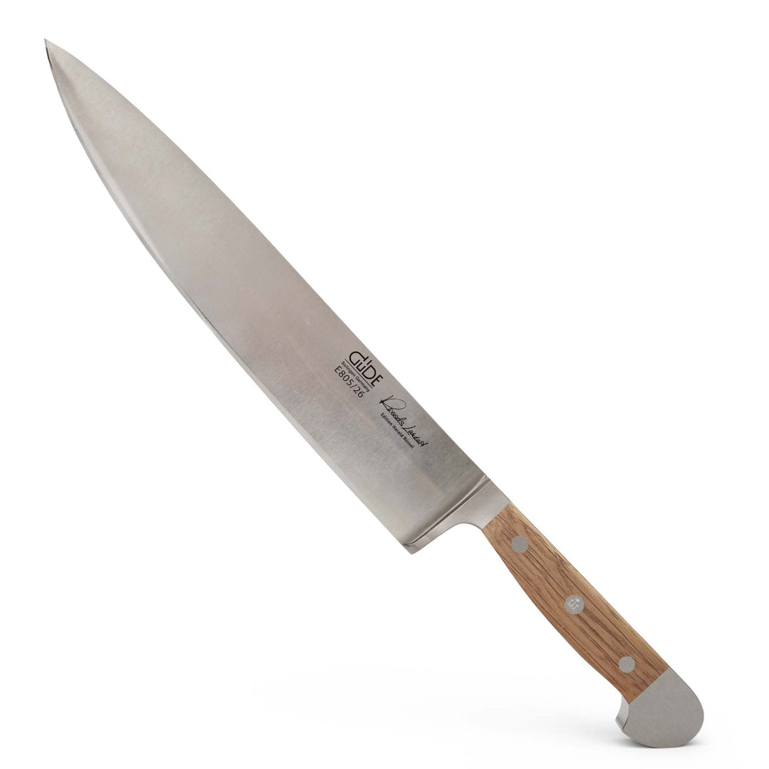 GÜDE Solingen - grosses Kochmesser geschmiedet, 26 cm, Fasseichenholz, ALPHA FASSEICHE, Küchenmesser