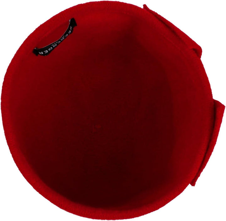 Seeberger Wollmütze mit Deko-Schleife Marineblau 55-58 Rot/Ausflug, einfarbig (Getaway Solids), 55-5