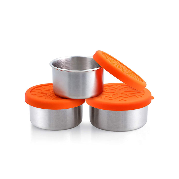 Nicelock kleine edelstahldosen mit deckel, Lebensmittelbehälter Set, Snackbox, Mini-Töpfe mit auslau