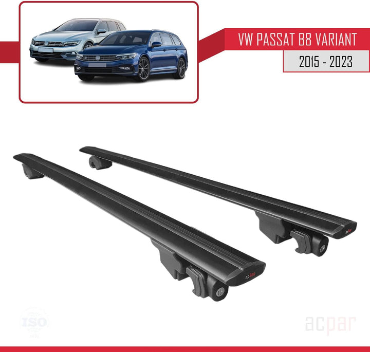 acpar Kompatibel mit VW Passat B8 Variant 2015-2023 Dachträger Hook Gepäckträger Relingträger mit Sc