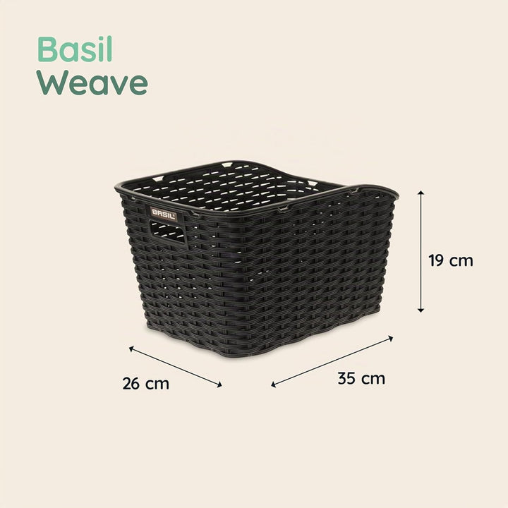 Basil Weave WP Hinterradkorb Schwarz, Schwarz