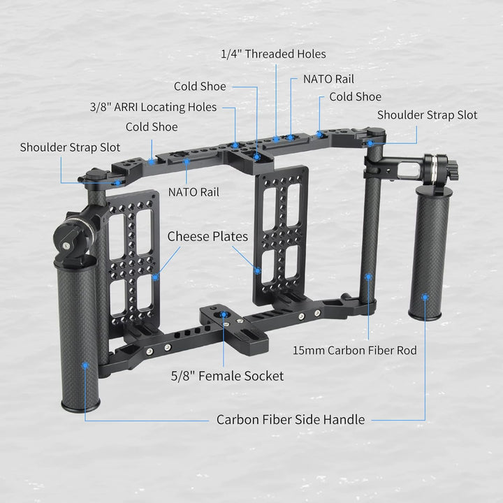Nitze Director’s Monitor Cage with Lightweight Carbon Fiber Handles, Director’Monitorkäfig with Two