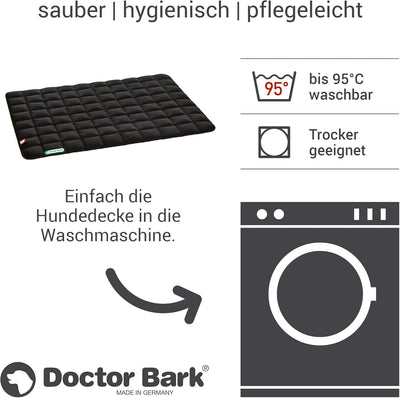 Doctor Bark Hundedecke - weiche, hochwertige Hundematte für grössere Hunde, robuste Indoor - Outdoor