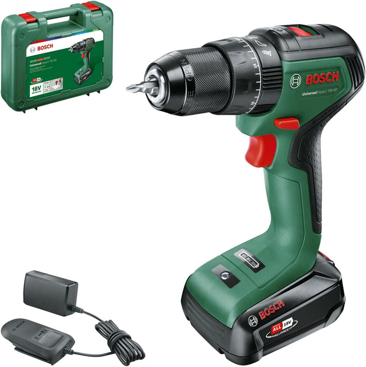 Bosch Home and Garden Bosch Akku Schlagbohrschrauber UniversalImpact 18V-60 (1 Akku, 18 Volt System,