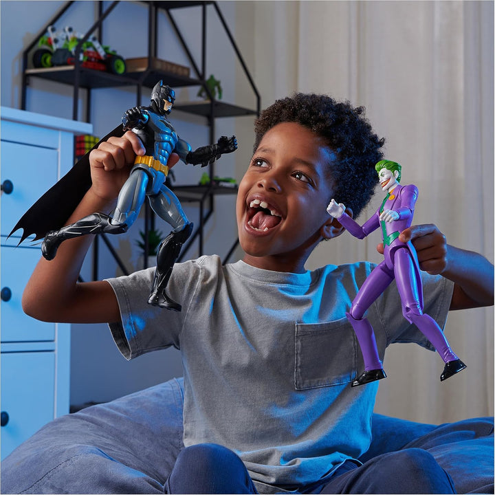 Spin Master Batman 30cm Figuren-Set aus Batman (Rebirth), Robin und Joker, inkl. Stoffumhang, origin