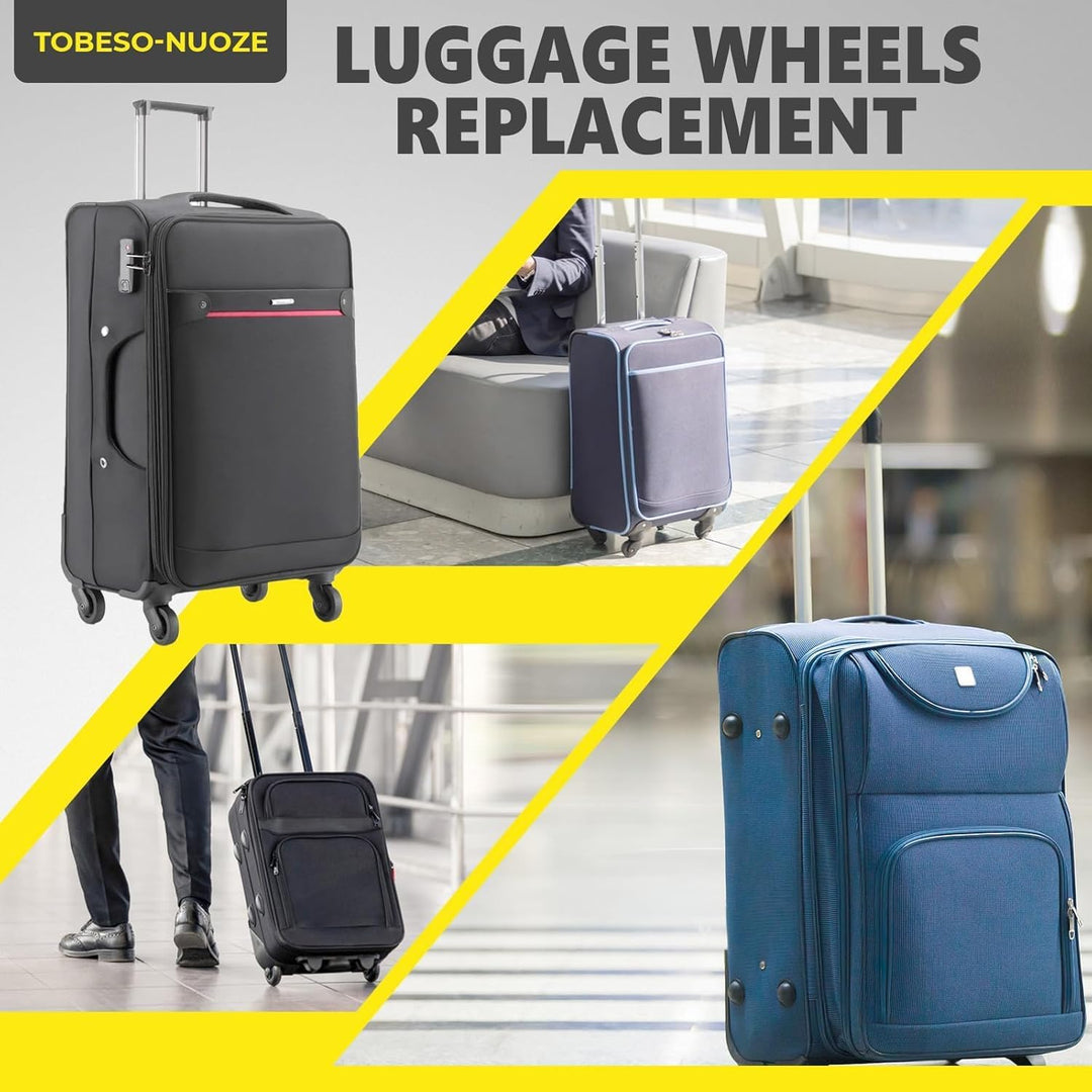 Tobeso-Nuoze Replacement Luggage Wheel 4 Stück Kofferrollen Ersatzrollen Ersatzräder für Koffer Repa