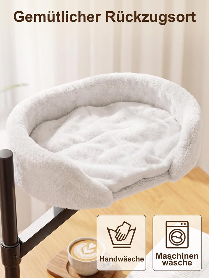 Katzenbett für den Schreibtisch, Katzenkorb, Katzen-Schreibtischbett, höhenverstellbar, 360° drehbar