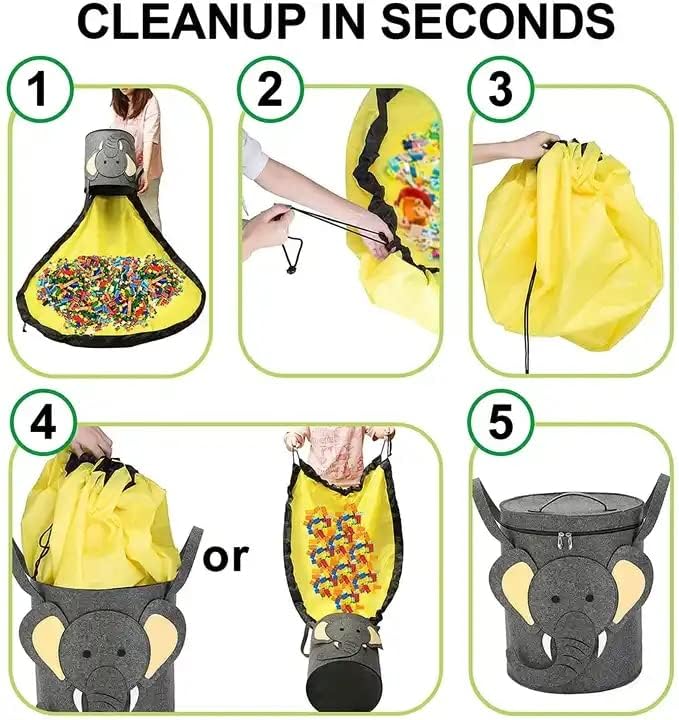 Spielzeug Aufbewahrung Tasche, 2 In 1 Spielzeugkorb Spielzeug Sack, Kinder Aufbewahrungsbeutel, Spie
