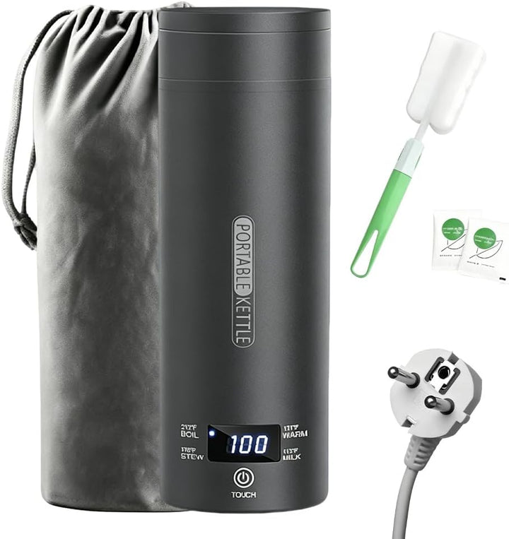 Elektrischer Reisewasserkocher Klein 500ML, Mini Wasserkocher zum Anschliessen, Wasserkocher Tragbar