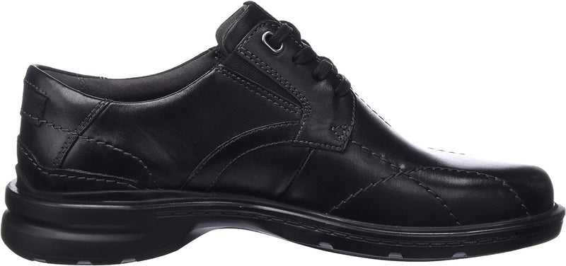 Clarks Herren Gessler Lace Oxford 43 EU Black Leather, 43 EU Black Leather