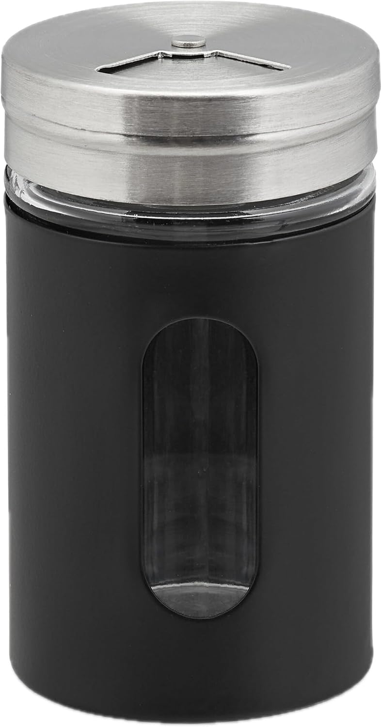 Relaxdays Gewürzstreuer, 12er Set, 3 Streugrade, Gewürze &amp; Kräuter, Gewürzgläser, 90 ml, Glas, Edels