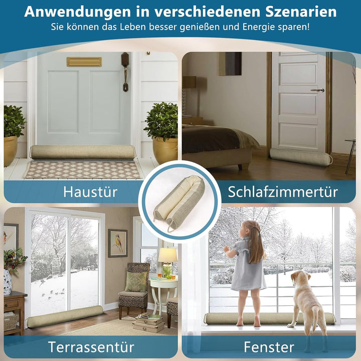 HooTown Zugluftstopper für türen, 102cm Schwerer Zugluftstopper tür Zugluftstopper Windstopper Türlu