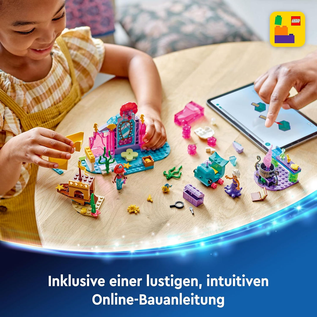 LEGO | Disney Princess Arielles Kristallhöhle, Fantasy-Spielzeug für Kinder mit Meerjungfrau-Figur,