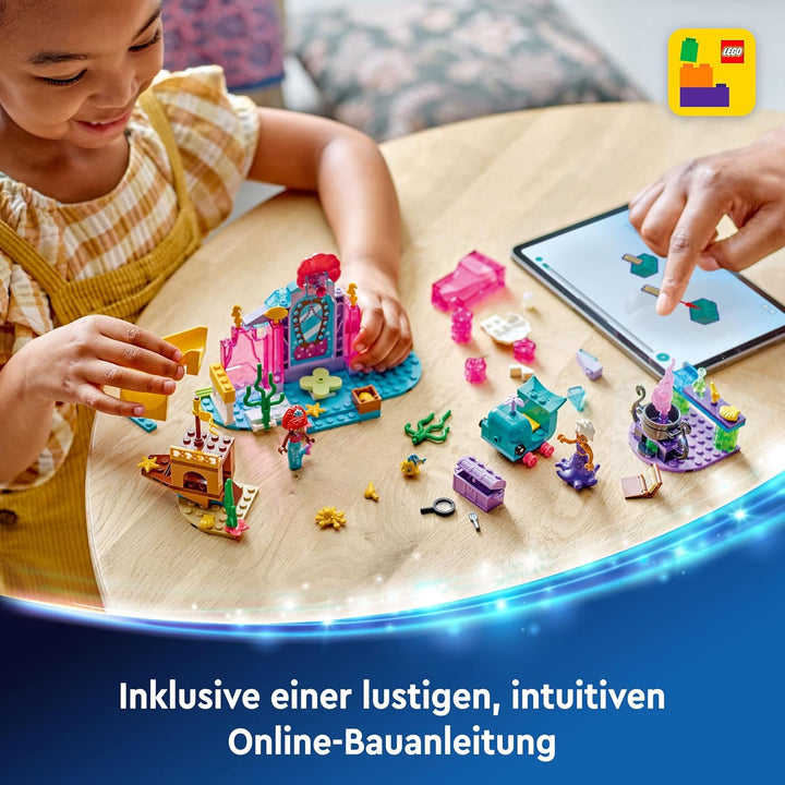 LEGO | Disney Princess Arielles Kristallhöhle, Fantasy-Spielzeug für Kinder mit Meerjungfrau-Figur,