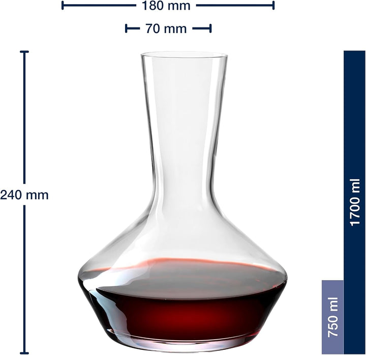 LEONARDO HOME PUCCINI Decanter • 1 Stück • Weindekanter • Glaskaraffe • bauchige Form • Rotweinkrug