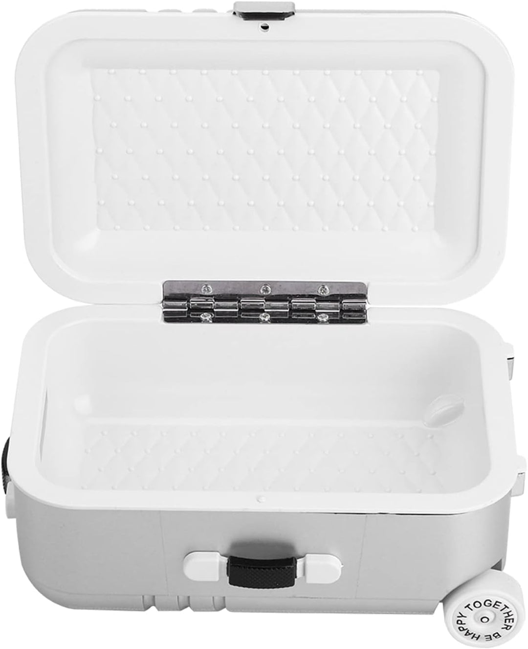 Wakects Reisekoffer für Puppen, Trolley in Mini-Grösse mit Rollkoffer, offen und geschlossen, silber