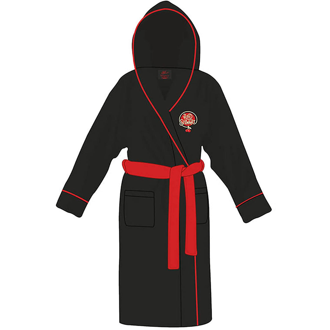 Rod Stewart Bademantel Cherries Logo Nue offiziell Schwarz super Soft Fleece, S