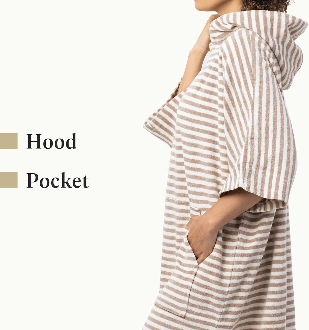 HOMELEVEL Badeponcho Unisex - Surf Poncho aus 100% Baumwolle - Tuch für Erwachsene - Bademantel für