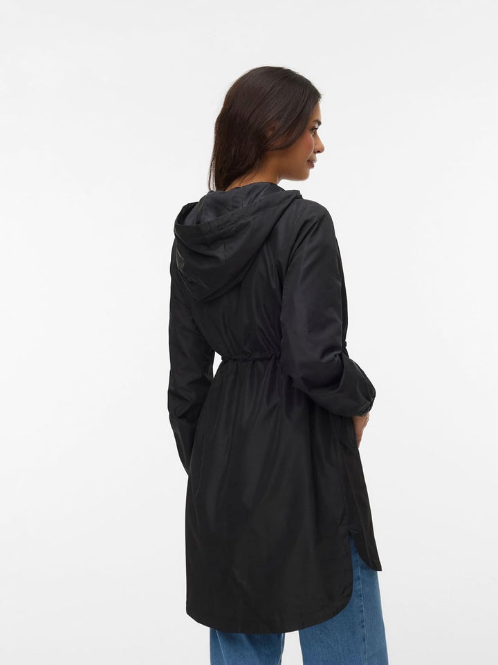 MAMALICIOUS Female Jacke Stehkragen Elastische Bündchen Mantel Schwarz M, Schwarz M