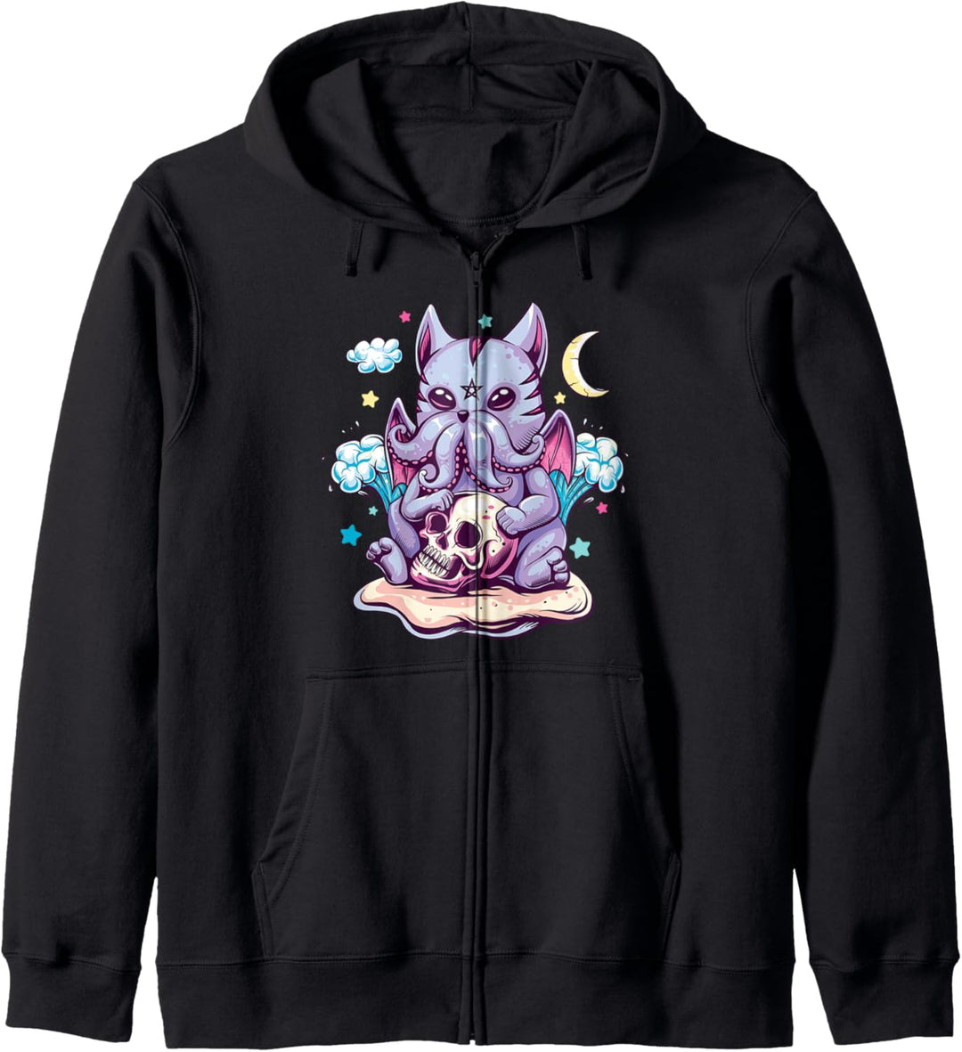 Kawaii Pastel Goth Cute Creepy Creature Skull Demon Menhera Kapuzenjacke