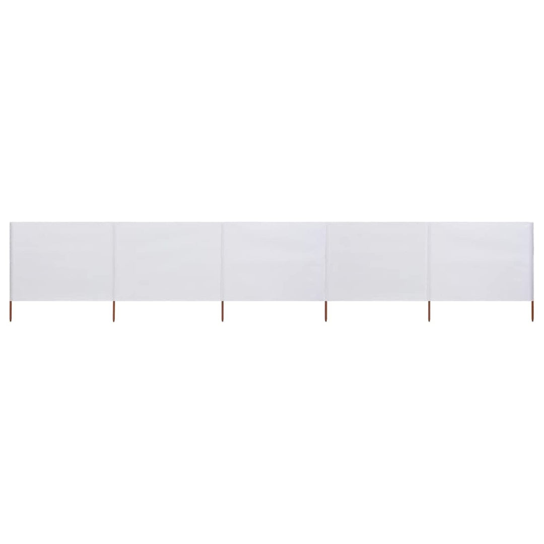 Homgoday 5 Paneele Windschutz Stoff 600x160cm Sand Weiss Camping Windschutz Blocker Windblocker Gart