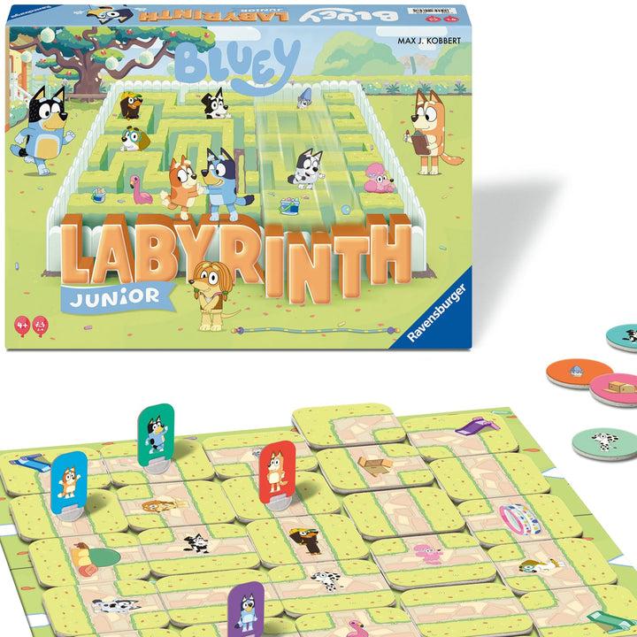 Ravensburger 24711 - Bluey Junior Labyrinth - Die Junior-Ausgabe des Familienspiel-Klassikers für Fa
