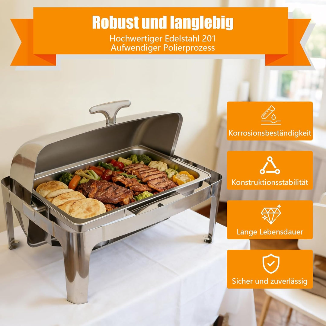 Edelstahl Warmhaltebehälter Kommerzieller Speisewärmer Warmbehälter Essen Warmhalten Behälter Cateri