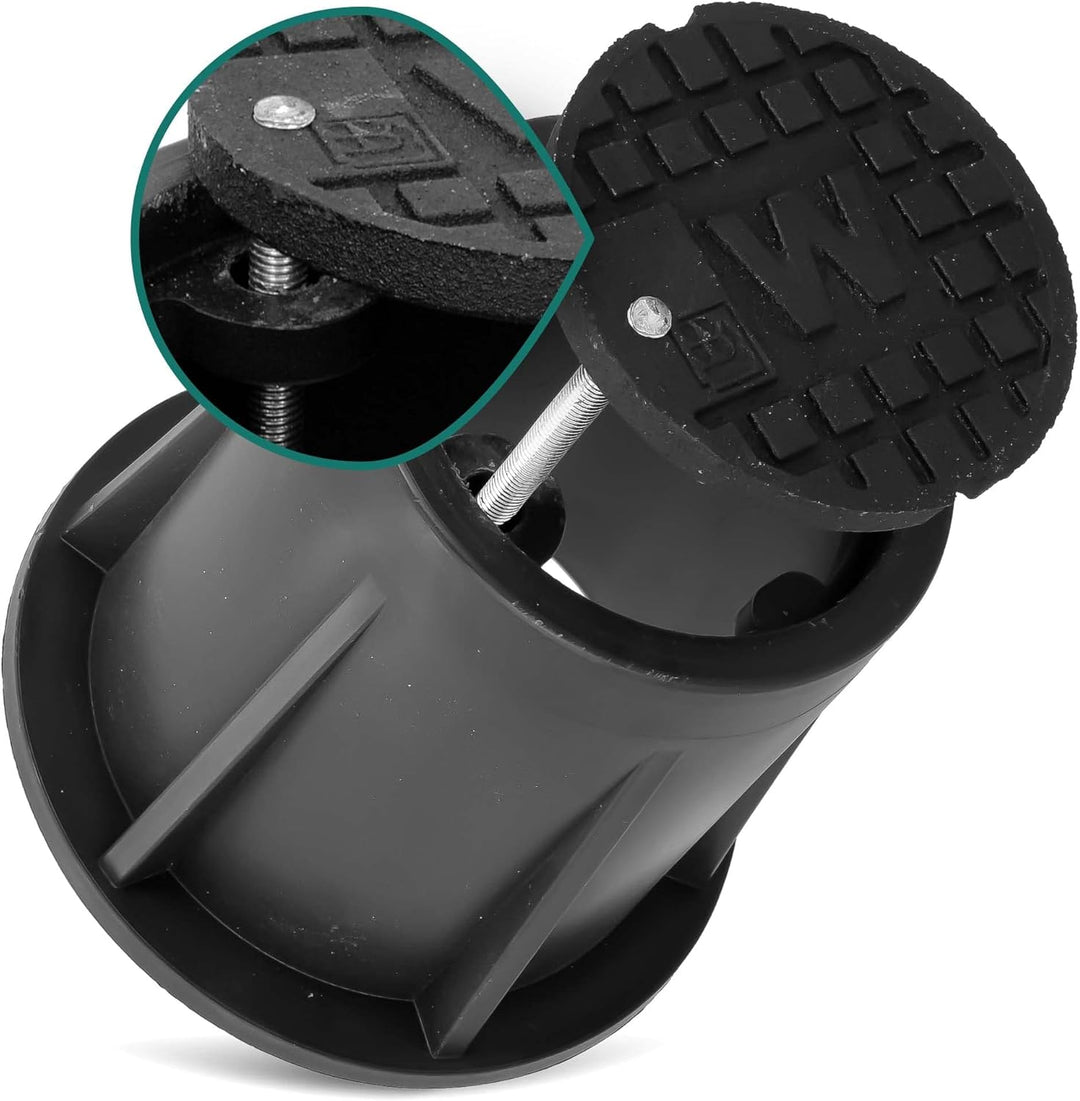 Millto™ Revisionsschacht aus Gusseisen mit Metallabdeckung, Mannloch rund 160 mm 270 mm Schwarz