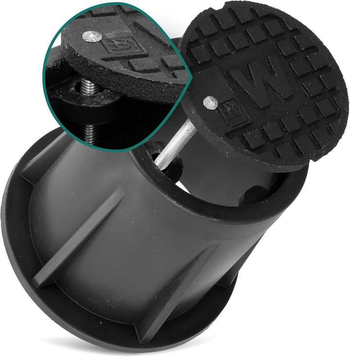 Millto™ Revisionsschacht aus Gusseisen mit Metallabdeckung, Mannloch rund 160 mm 270 mm Schwarz