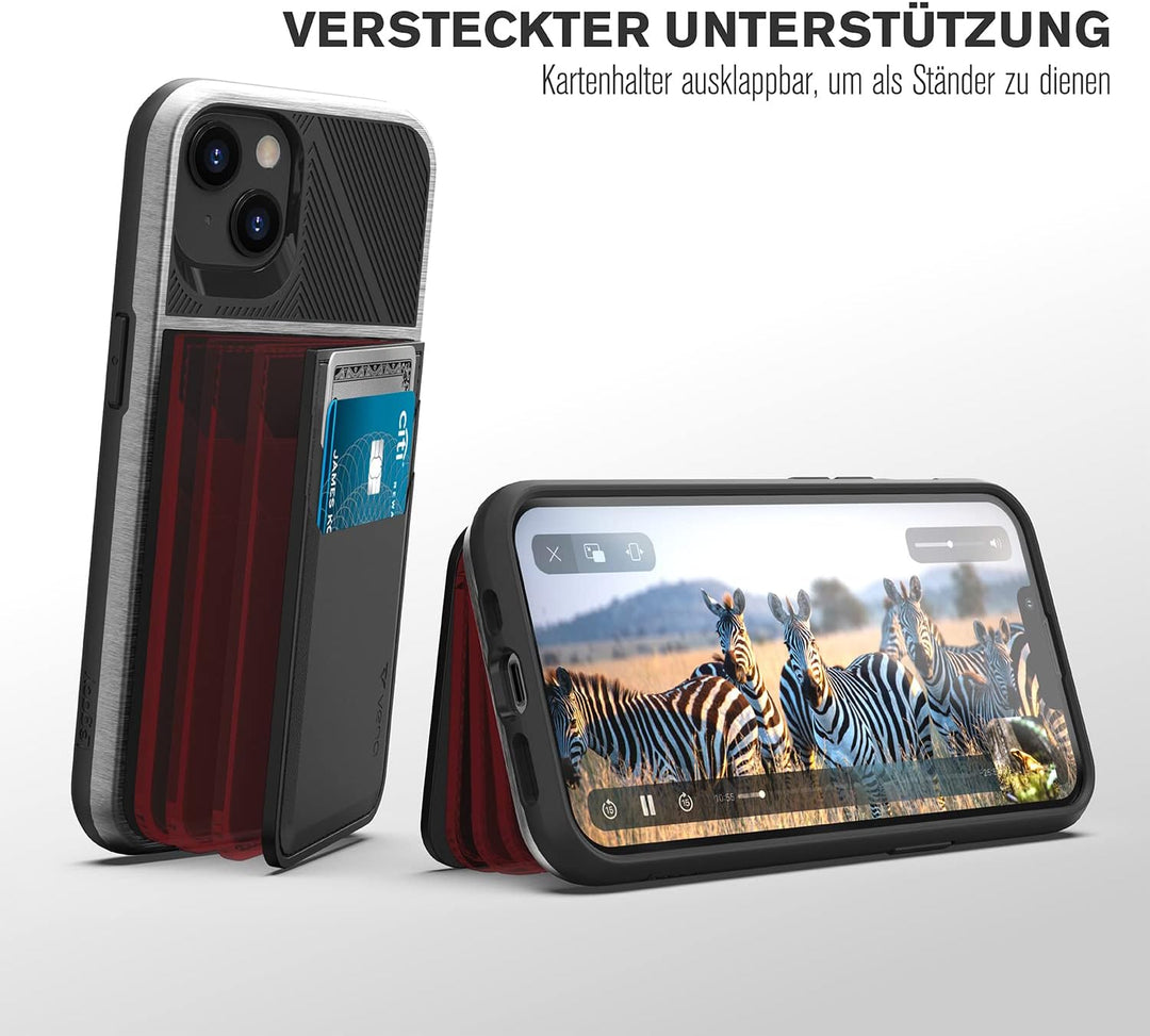 VENA Legacy RFID-Anti-Diebstahl-Kartenhalter Hülle kompatibel mit Apple iPhone 13 (15,5 cm), schlank